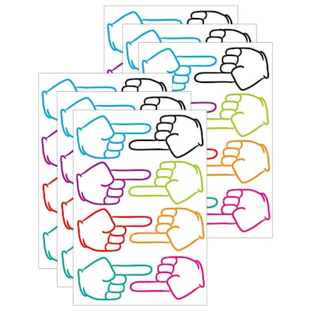 Ashley Productions Die-Cut Magnetic Pointing Fingers, 8 Assorted Colors, 48PK 10091